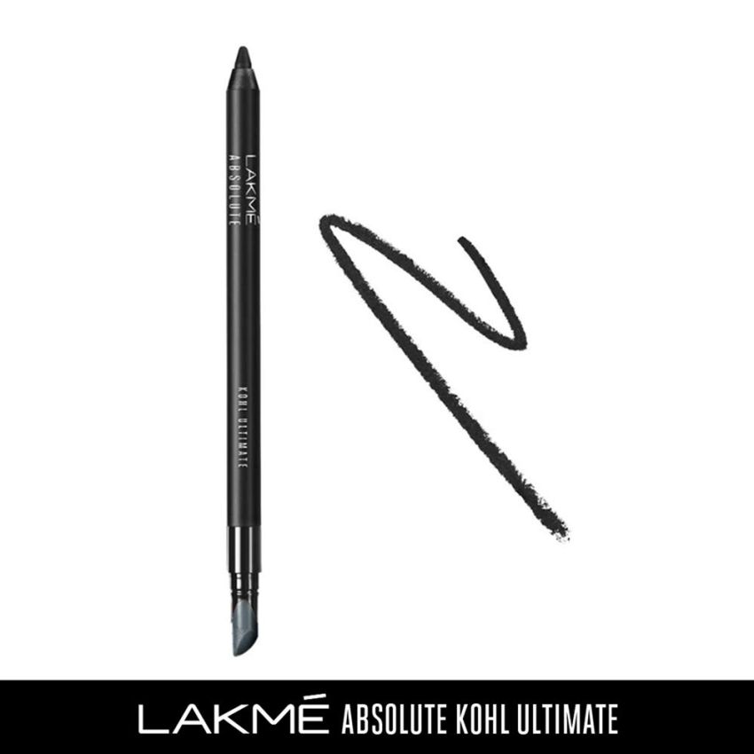 Lakme Absolute Ultimate Kohl Kajal, Black, Water Resistant, Lasts Upto 16 Hrs, 1.2 g
