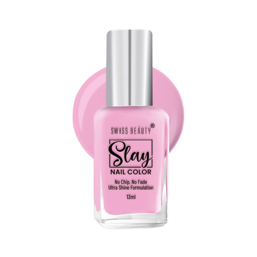 Swiss Beauty Slay Nail Color | Glossy Finish, Long Lasting Nail Paint| Chip resistant, Quick drying Nail Polish | Shade- Orchid, 13ml