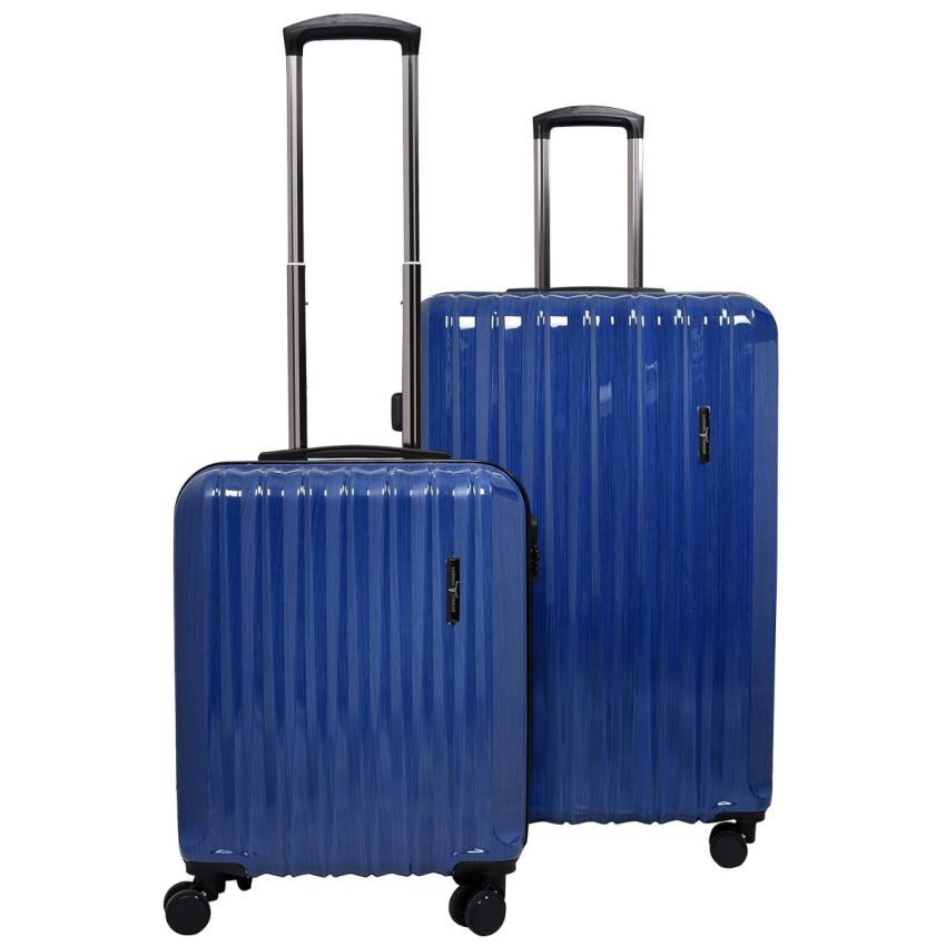 URBAN FOREST Orion Blue ABS with Polycarbonate Hard-Sided 55cm Carry-on and 67cm Check-in Trolley Luggage Set