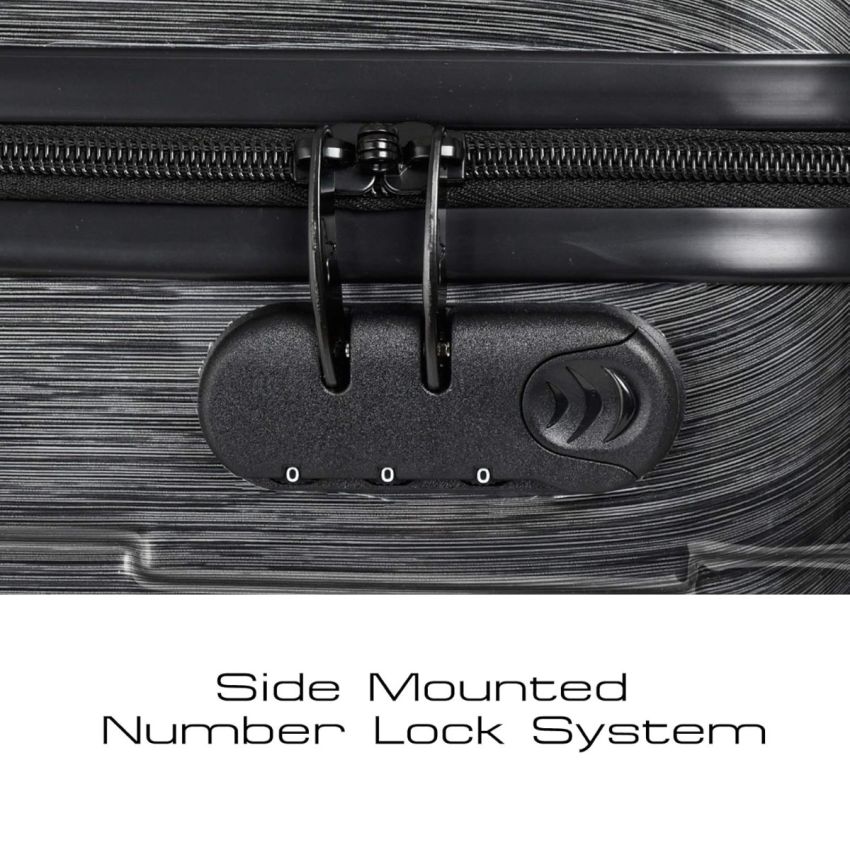 URBAN FOREST Orion Grey ABS with Polycarbonate Hard-Sided 67cm Check-in Trolley Luggage