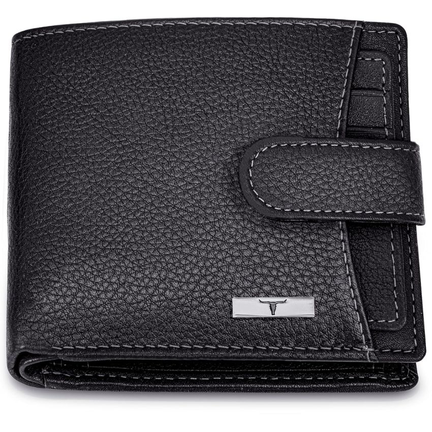 URBAN FOREST Oswald Black Leather Wallet for Men