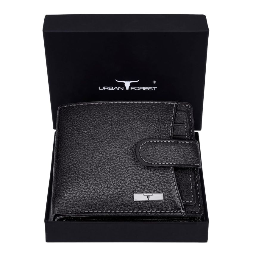 URBAN FOREST Oswald Black Leather Wallet for Men