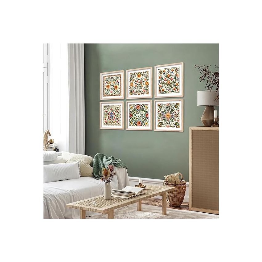 kotart Premium Digital Madhubani Art Paintings with Frame for Home Decor - Traditional Indian Painting for Wall Decoration (10x10 inch, Painting 1)