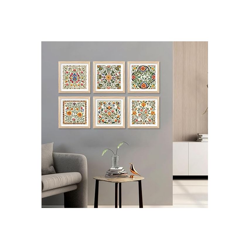 kotart Premium Digital Madhubani Art Paintings with Frame for Home Decor - Traditional Indian Painting for Wall Decoration (10x10 inch, Painting 1)