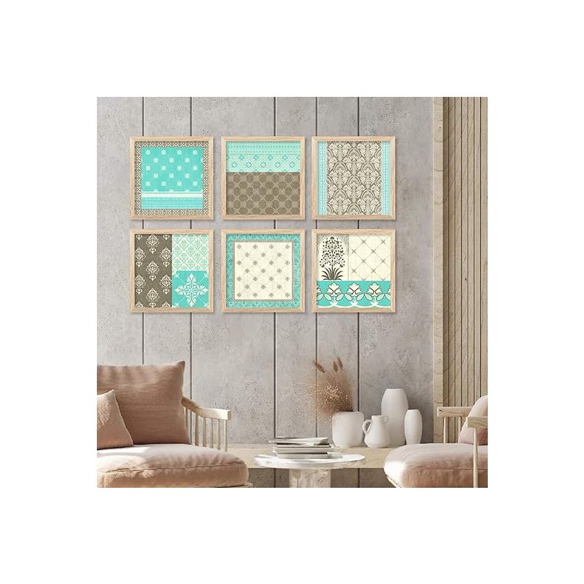 kotart Premium Digital Madhubani Art Paintings with Frame for Home Decor - Traditional Indian Painting for Wall Decoration (10x10 inch, Painting 11)