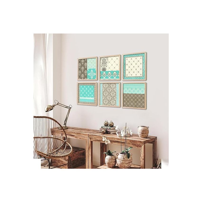 kotart Premium Digital Madhubani Art Paintings with Frame for Home Decor - Traditional Indian Painting for Wall Decoration (10x10 inch, Painting 11)