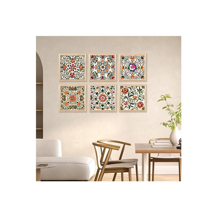 kotart Premium Digital Madhubani Art Paintings with Frame for Home Decor - Traditional Indian Painting for Wall Decoration (10x10 inch, Painting 2)