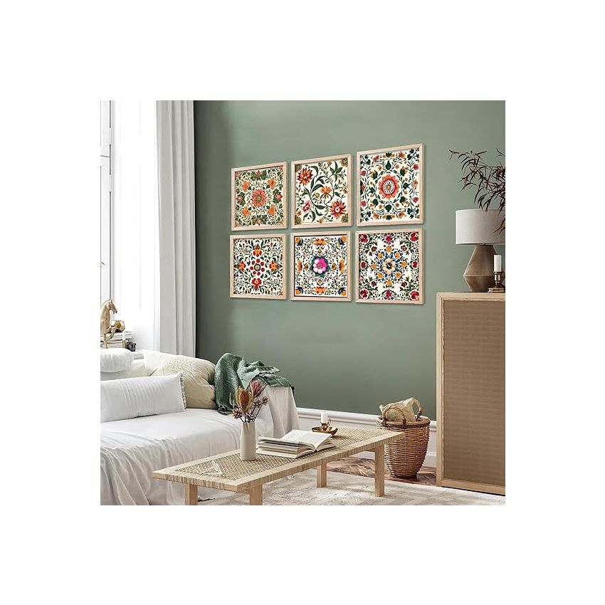 kotart Premium Digital Madhubani Art Paintings with Frame for Home Decor - Traditional Indian Painting for Wall Decoration (10x10 inch, Painting 2)