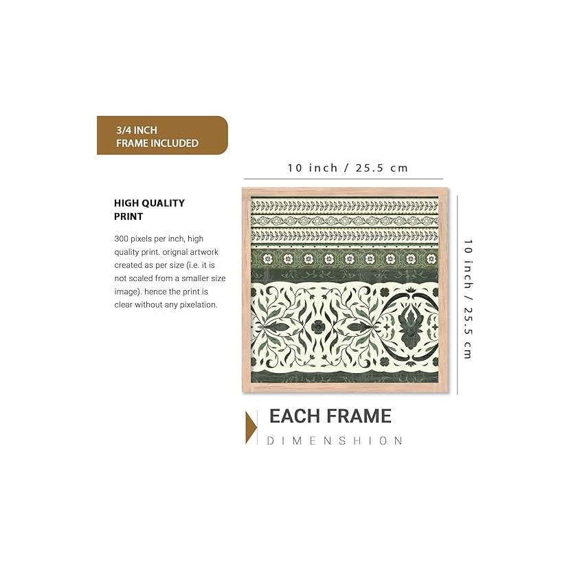 kotart Premium Digital Madhubani Art Paintings with Frame for Home Decor - Traditional Indian Painting for Wall Decoration (10x10 inch, Painting 6)