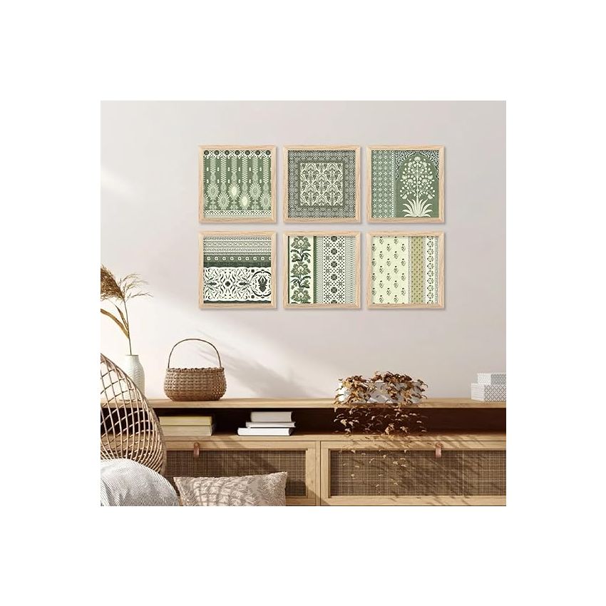 kotart Premium Digital Madhubani Art Paintings with Frame for Home Decor - Traditional Indian Painting for Wall Decoration (10x10 inch, Painting 6)