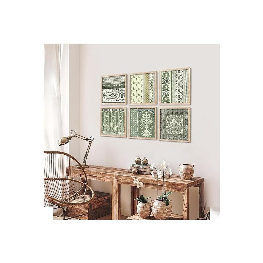 kotart Premium Digital Madhubani Art Paintings with Frame for Home Decor - Traditional Indian Painting for Wall Decoration (10x10 inch, Painting 6)