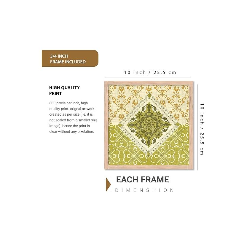 kotart Premium Digital Madhubani Art Paintings with Frame for Home Decor - Traditional Indian Painting for Wall Decoration (10x10 inch, Painting 9)