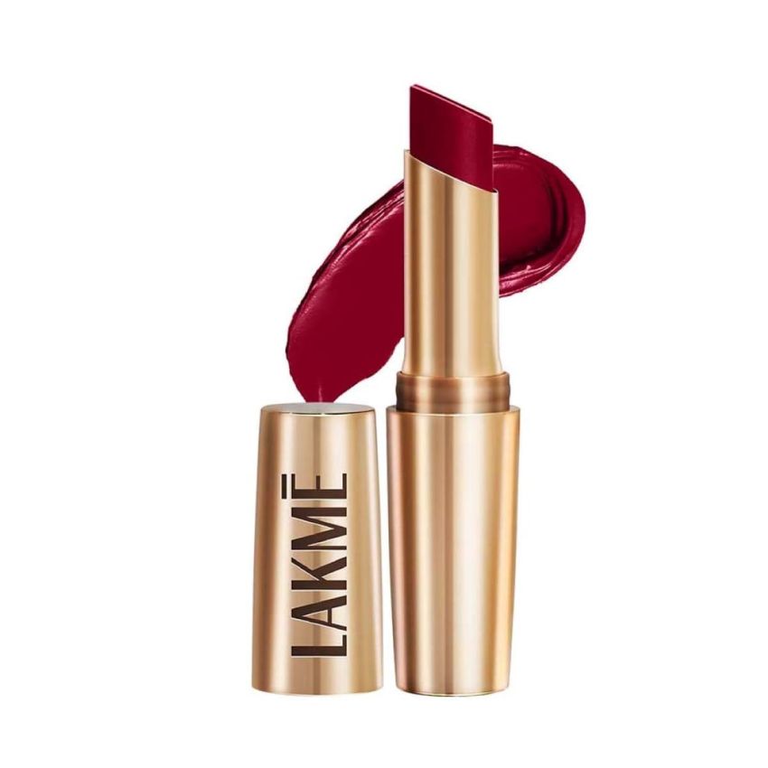 Lakme 9 To 5 Primer + Matte Lipstick, Matte Finish, Lightweight Lipstick, Lasts For 16Hrs, Nourishes Lips & Great For Daily Use, Burgundy Passion, 3.6g
