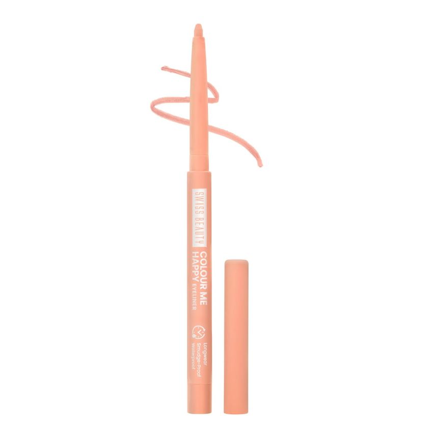 SWISS BEAUTY Colour Me Happy Matte Eyeliner Pencil | Waterproof & Smudge-Proof Pencil | Long-Lasting | Shade- Peach Daylity, 0.4Gm