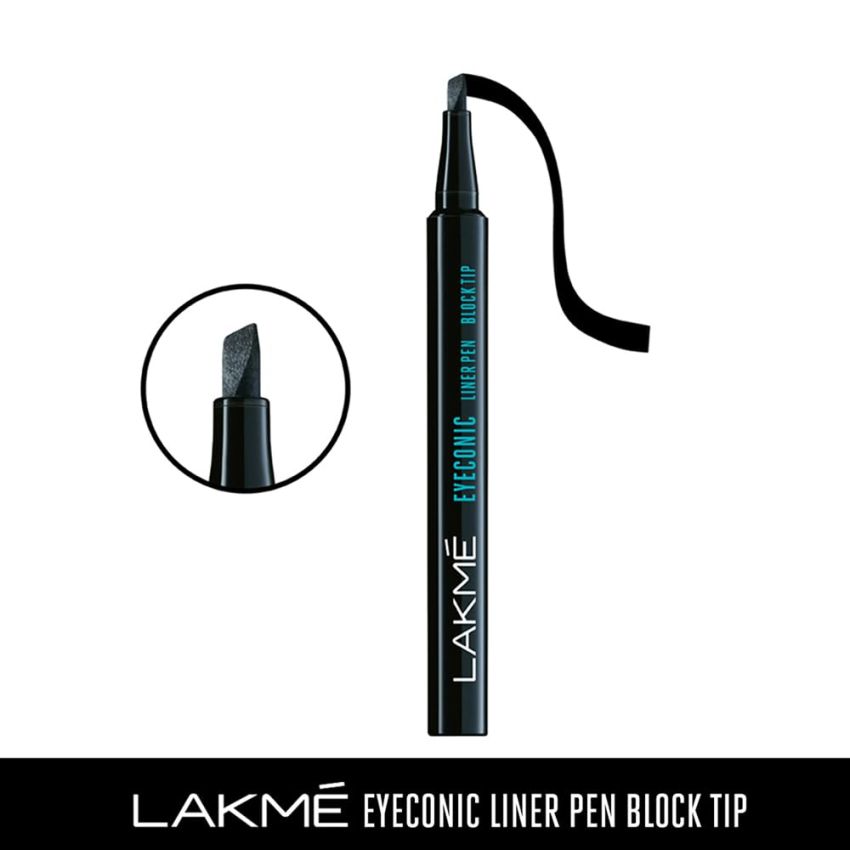 Lakme Eyeconic Eye Liner Pen Block Tip, Water Resistant, Long Stay, 1 ml