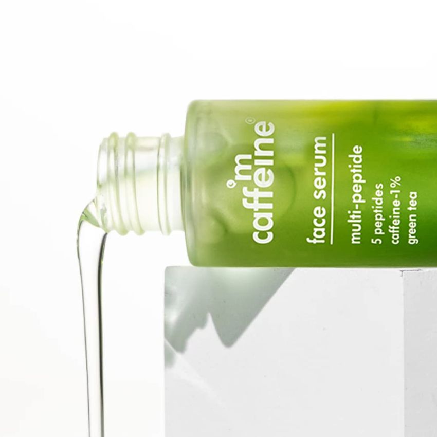 mCaffeine Peptides Serum for Face | Hydrating Serum For Smooth & Even Toned Skin with 5 Peptides | Face Serum For Women & Men | For All Skin Types - 30 ml