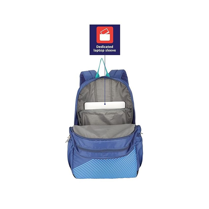 Lavie Sport Perk Casual Backpack with Laptop Sleeve | School College Bag for Boys & Girls