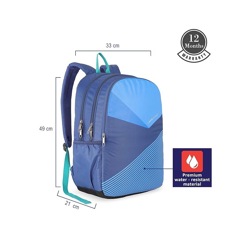 Lavie Sport Perk Casual Backpack with Laptop Sleeve | School College Bag for Boys & Girls