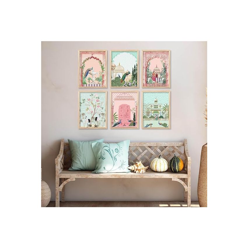 kotart Traditional Pichwai Wall Art Paintings with Frame for Home Decor - Framed Wall Painting for Living Room Bedroom Office Room Decor - Painting for Wall Decoration - (10x13 inch, A)