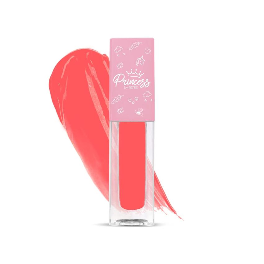 RENEE Princess Twinkle Lip Gloss Poppy Pink 1.8ml for Pre-teen Girls | Enriched With Jojoba Oil & Shea Butter | Lightweight, Glossy, Non Sticky Formula
