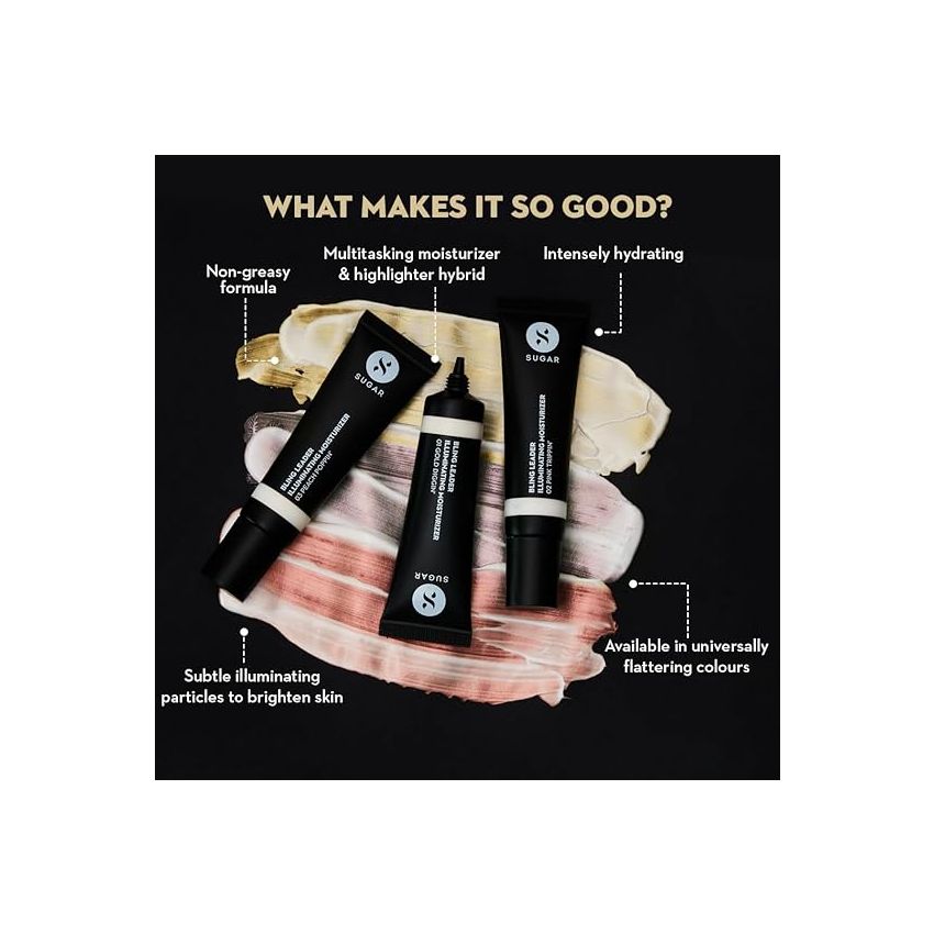 SUGAR Cosmetics Bling Leader | Illuminating Moisturizer | Strobe Cream - 02 Pink Trippin' (Cool Pink Highlighter with Pearl Finish)