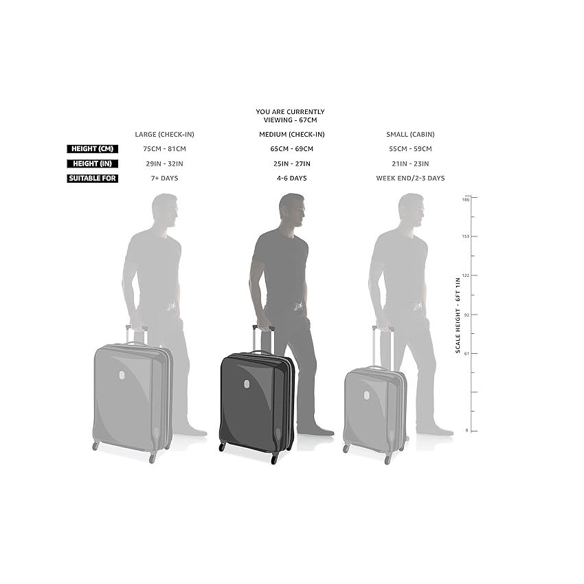 American Tourister Liftoff Spinner 67 cm Medium Berry Blast Polypropylene Check-in Hard Luggage with Double Wheel (Trolley/Suitcase), Pink