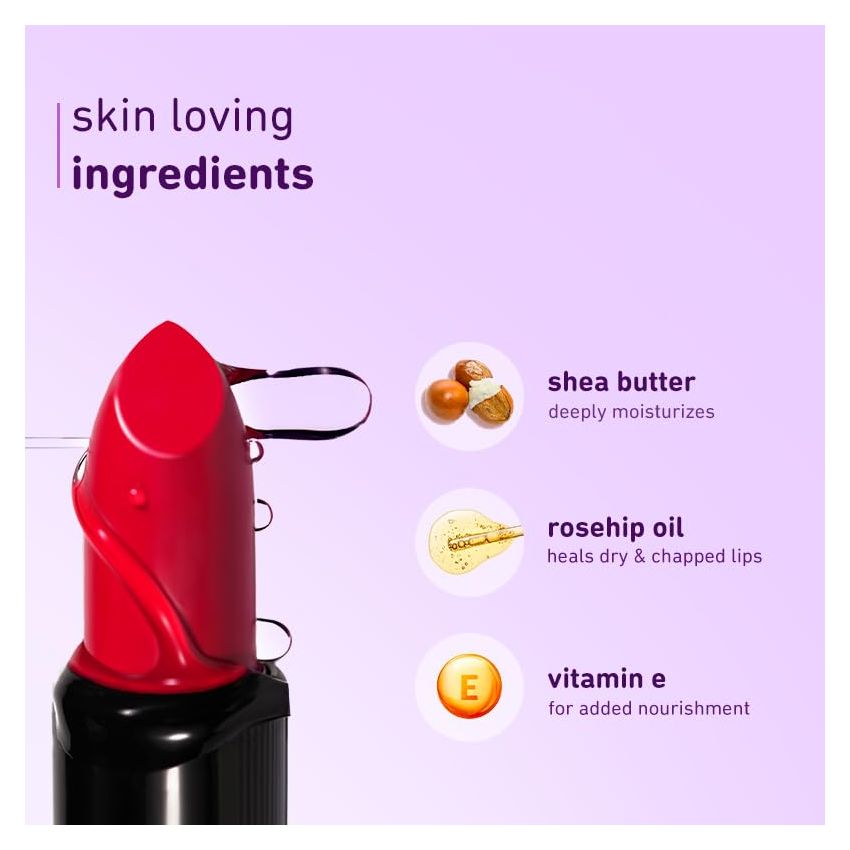 Plum Butter Crème Matte Lipstick | Creamy Matte Finish | Highly Pigmented | With Shea Butter, Rosehip Oil & Vitamin E | 100 Vegan & Cruelty Free | 123 Pinkadoodle