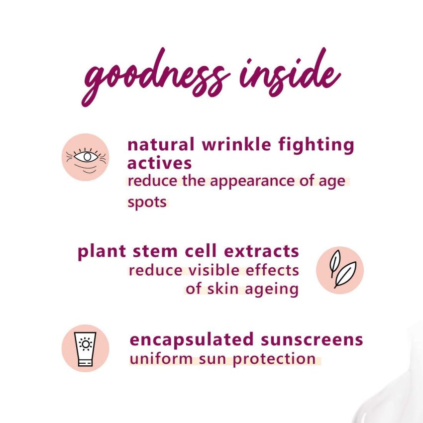 Plum Bright Years All Day Defence Cream SPF 45 PA+++| Sun Protection | For Ageing Skin | 100% Vegan, Cruelty Free | 50ml