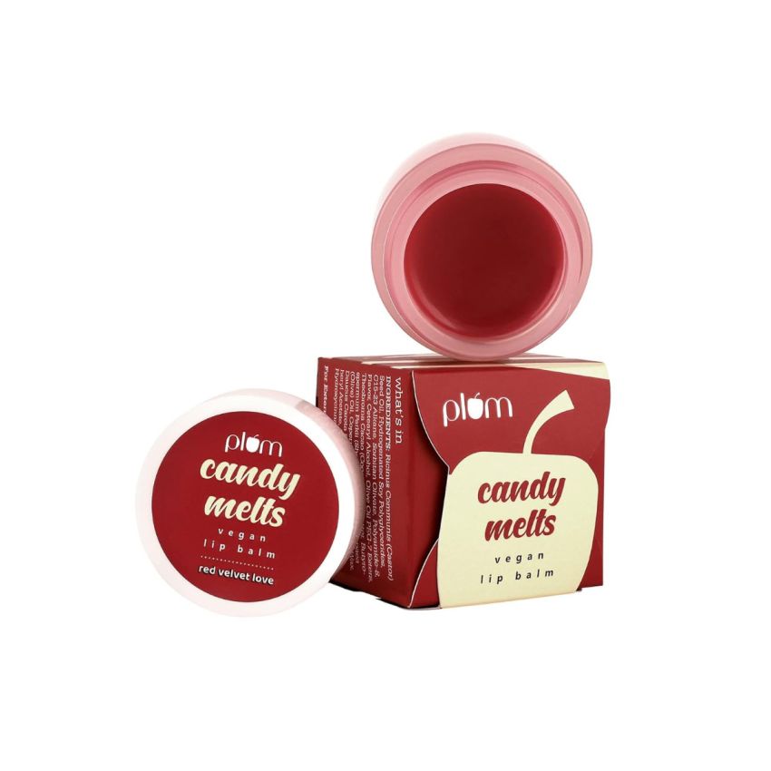 Plum Candy Melts Vegan Lip Balm | Red Velvet Love, 1 Count