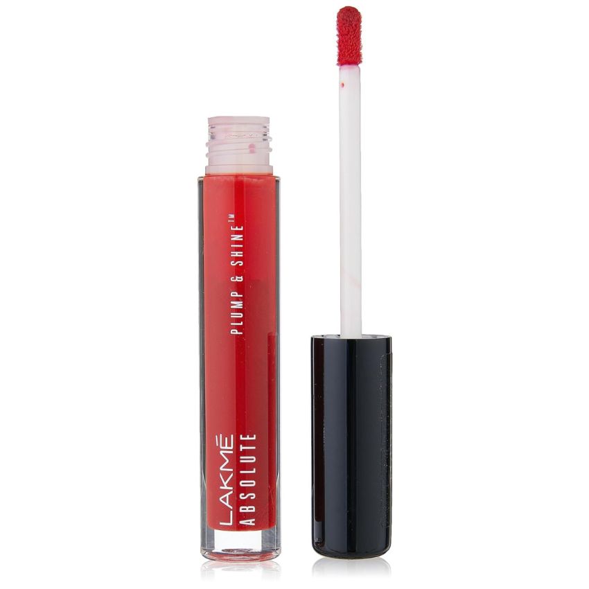 Lakme Absolute Plump & Shine Lip Gloss, Red Shine, 3 g