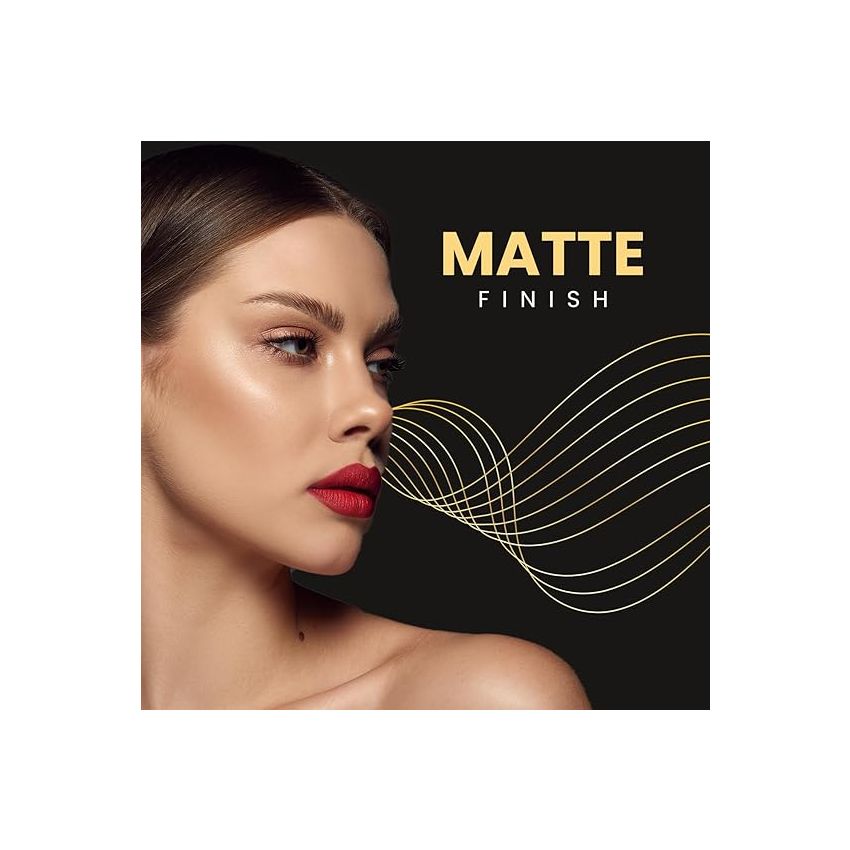 MARS Plush Velvet Creamy Matte Lipstick for women | Smooth Glide | One Swipe Pigmention | Non-Drying and Creamy Formula | Rich and Vibrant Color | 3.2 gm | (21-Desert Rose)