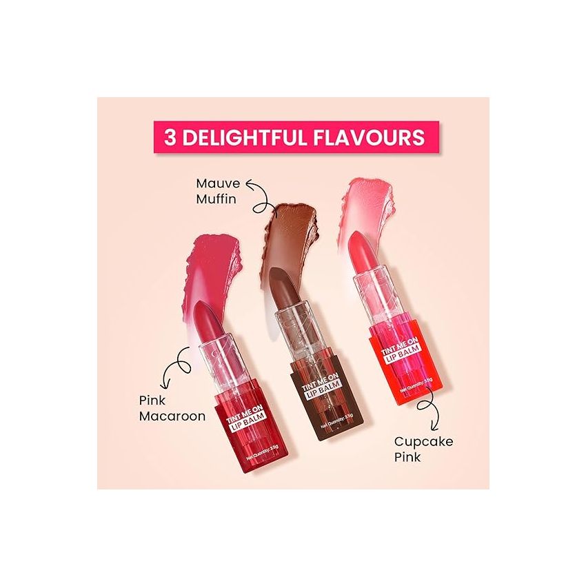 Swiss Beauty Tint Me On Lip Balm | Moisturises lips | Tinted Lip Balm | Shade - Cupcake Pink, 3.5gm