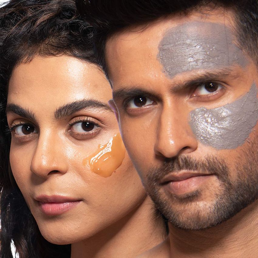 mCaffeine Coffee Skin De tan & Glow Kit | Free Multipurpose Teal Pouch | Exfoliates, Unclogs Pores, De tan | Face Scrub, Face Mask | Paraben & SLS Free