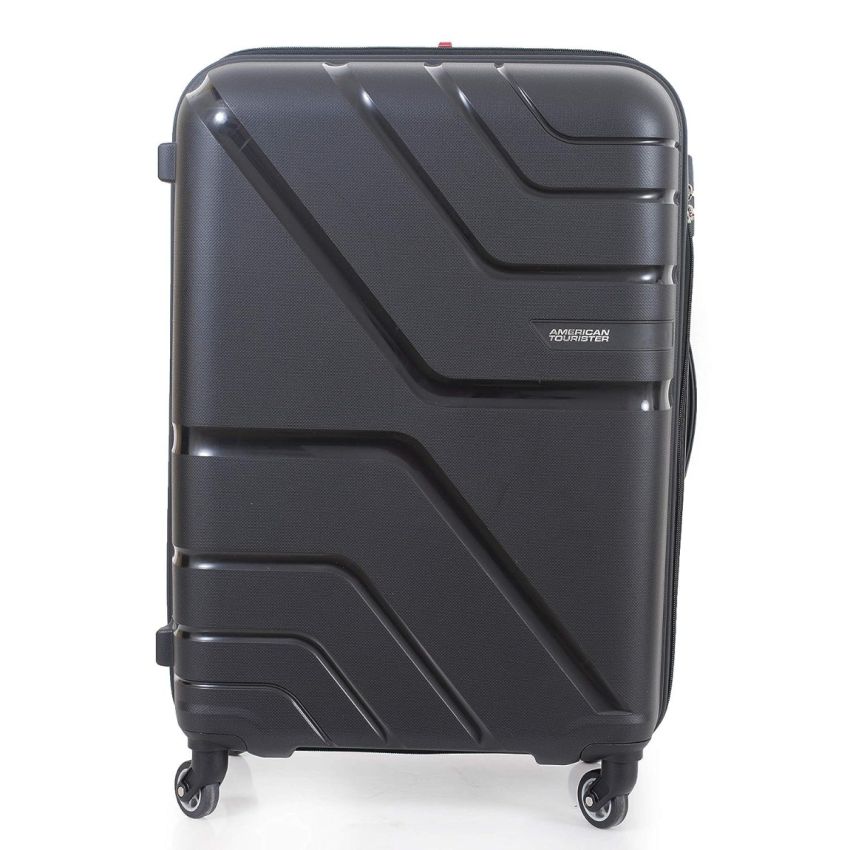 American Tourister Trolley Bag for Travel | Upland Spinner 79 Cms Polypropylene Hardsided Large Check-in Luggage Bag | Suitcase for Travel | Trolley Bag for Travelling, Black