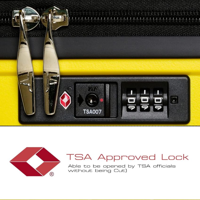 URBAN FOREST Octans Yellow Polypropylene Hard-Sided 78cm Check-in Trolley Luggage