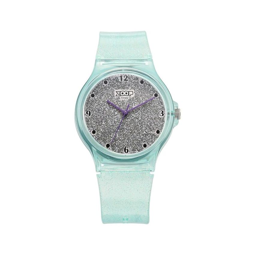 Zoop by Titan Glitter Quartz Analog Grey Dial Polyurethane Strap Watch for Kids-26030PP02W