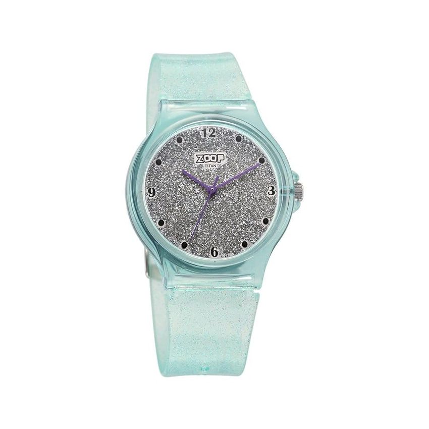 Zoop by Titan Glitter Quartz Analog Grey Dial Polyurethane Strap Watch for Kids-26030PP02W