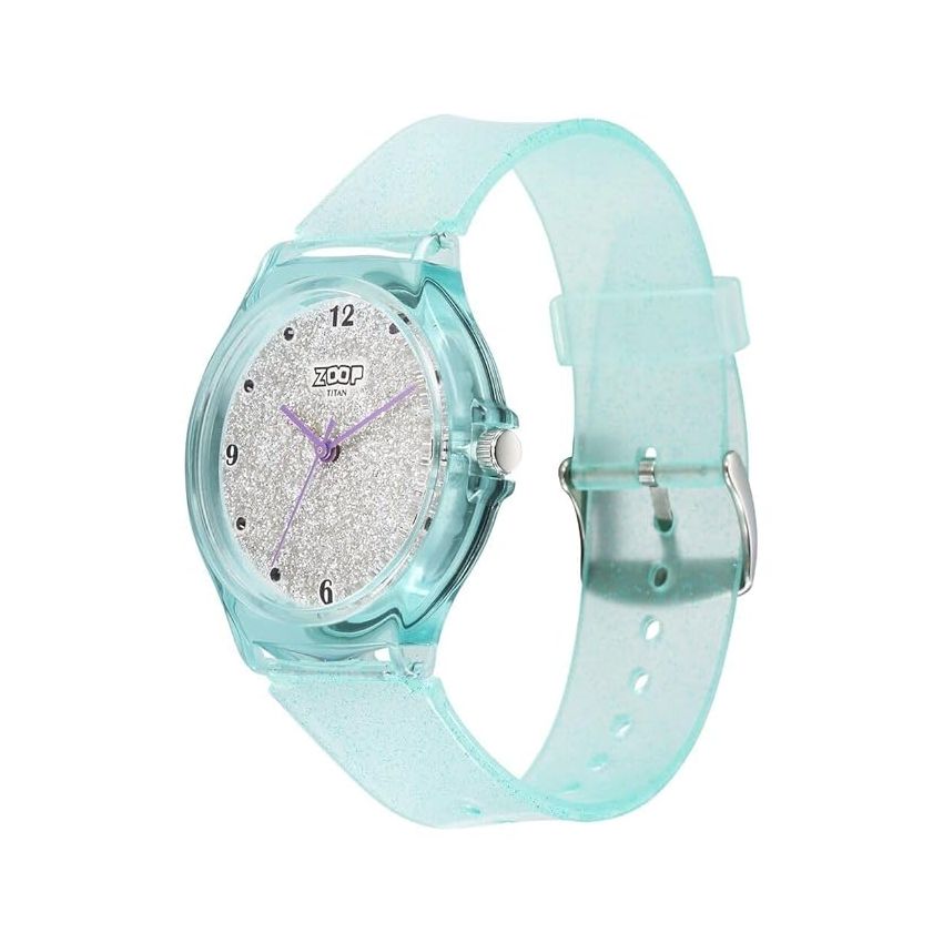 Zoop by Titan Glitter Quartz Analog Grey Dial Polyurethane Strap Watch for Kids-26030PP02W