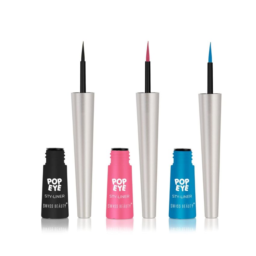 Swiss Beauty Eye Popping Eyeliner - Set of 3