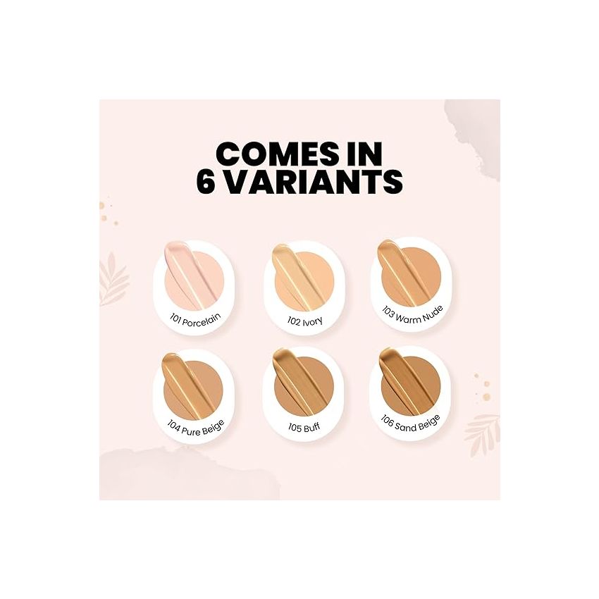 MARS Blossom Soft Matte Full Coverage Foundation Lotion For All Skin Types|Blendable And Buildable|Flawless Base Full Coverage Foundation For Face Makeup(30 Ml)(01-Porcelain),Pack Of 1