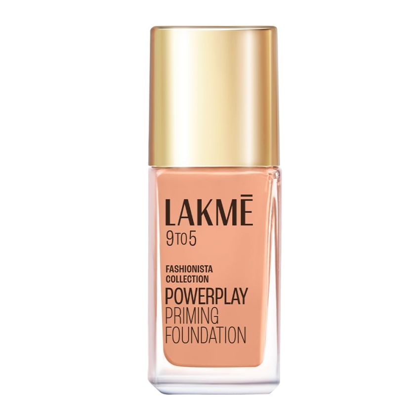 Lakme 9 To 5 Primer + Matte Perfect Cover Liquid Foundation, Full Coverage, Has A Built-In Primer For Poreless, Long Lasting MakeUp, Cool Ivory, 25ml