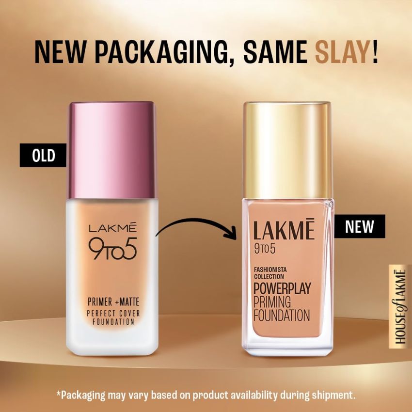 Lakme 9 To 5 Primer + Matte Perfect Cover Liquid Foundation, Full Coverage, Has A Built-In Primer For Poreless, Long Lasting MakeUp, Cool Ivory, 25ml
