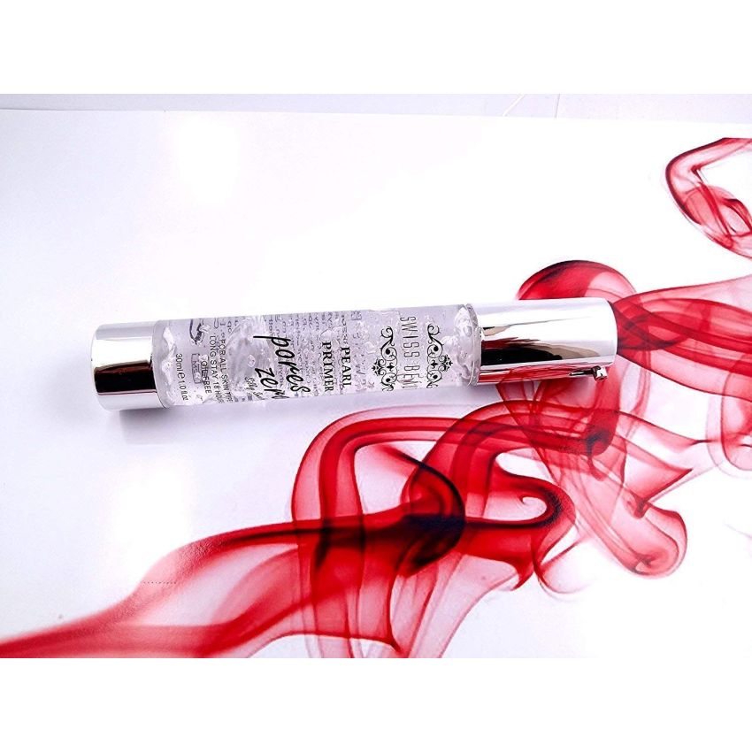 Swiss Beauty Pearl Primer, Prime Light, Face Makeup, Pearl-Pores, 30ml - Long Stay, Oil Free, All Skin Type, Primer for Face Makeup