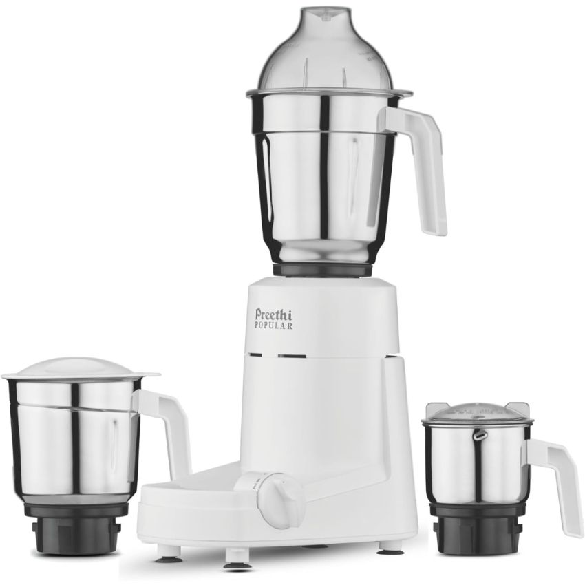 Preethi Popular MG 142 750 Watt Mixer Grinder with 3 Jars - White 