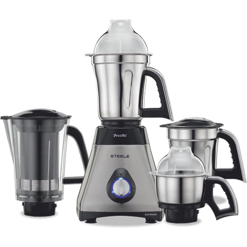 Preethi Steel Supreme MG 208 750Watt Mixer Grinder Silver/Black