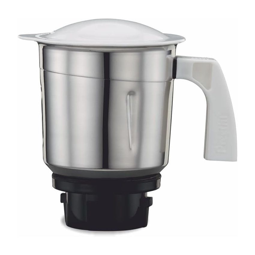 Preethi Medium Mixer Jar for Eco Twin, Eco Plus, Nitro and Blue Leaf, 1-Liter, Silver