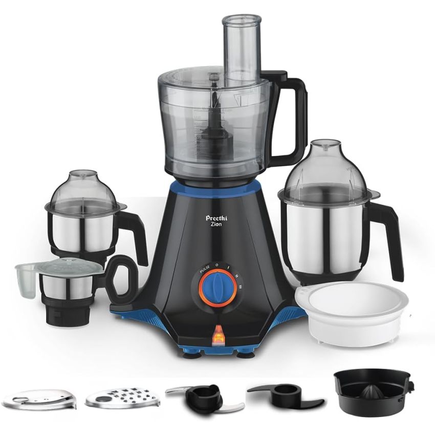 Preethi Zion MG 227 Mixer Grinder 4 Jars 750 Watt Black