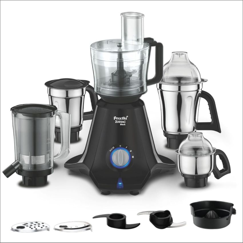 Preethi Zodiac Black Mixer Grinder 5 Jars 750 Watt MG 261