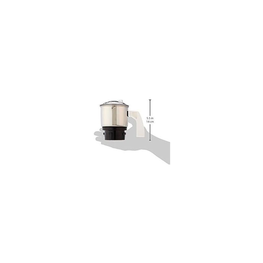 Preethi MGA 501 0.4L Chutney Jar for Eco Plus/Chef Pro and Blue Leaf, Small, Silver 