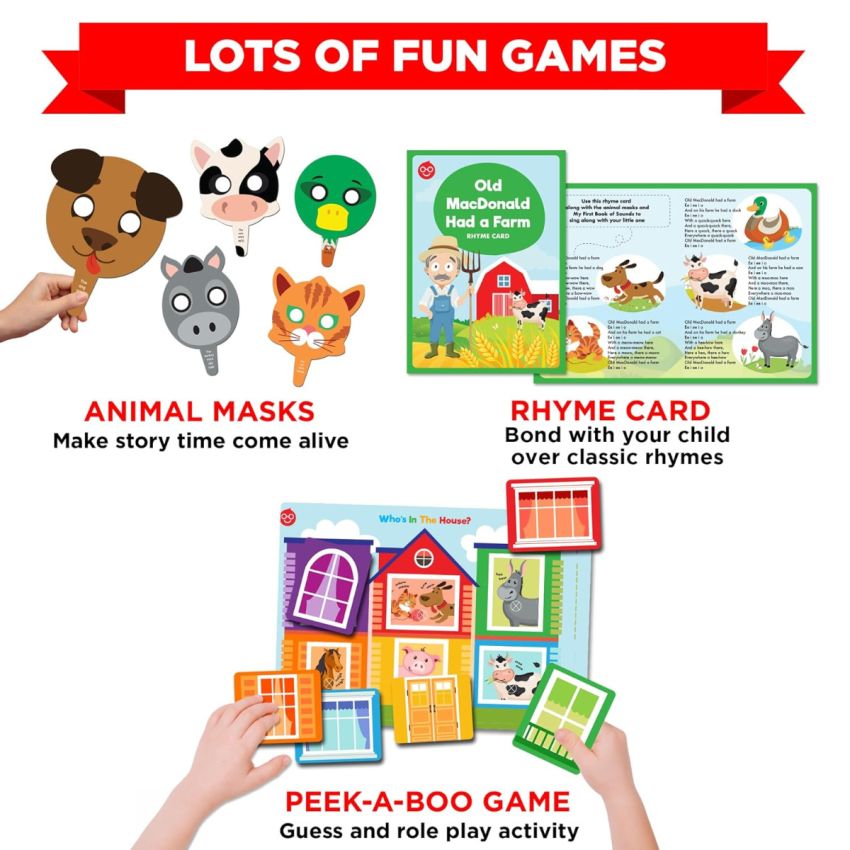 Einstein Box Featuring Disney for 1-Year-Old Kids|Gift Toys for 1-Year-Old Kids|Board Books & Pretend Play Gift Pack|Learning and Educational Toys|Birthday Gift for 1 Year Old Boys & Girls - Set of 3|